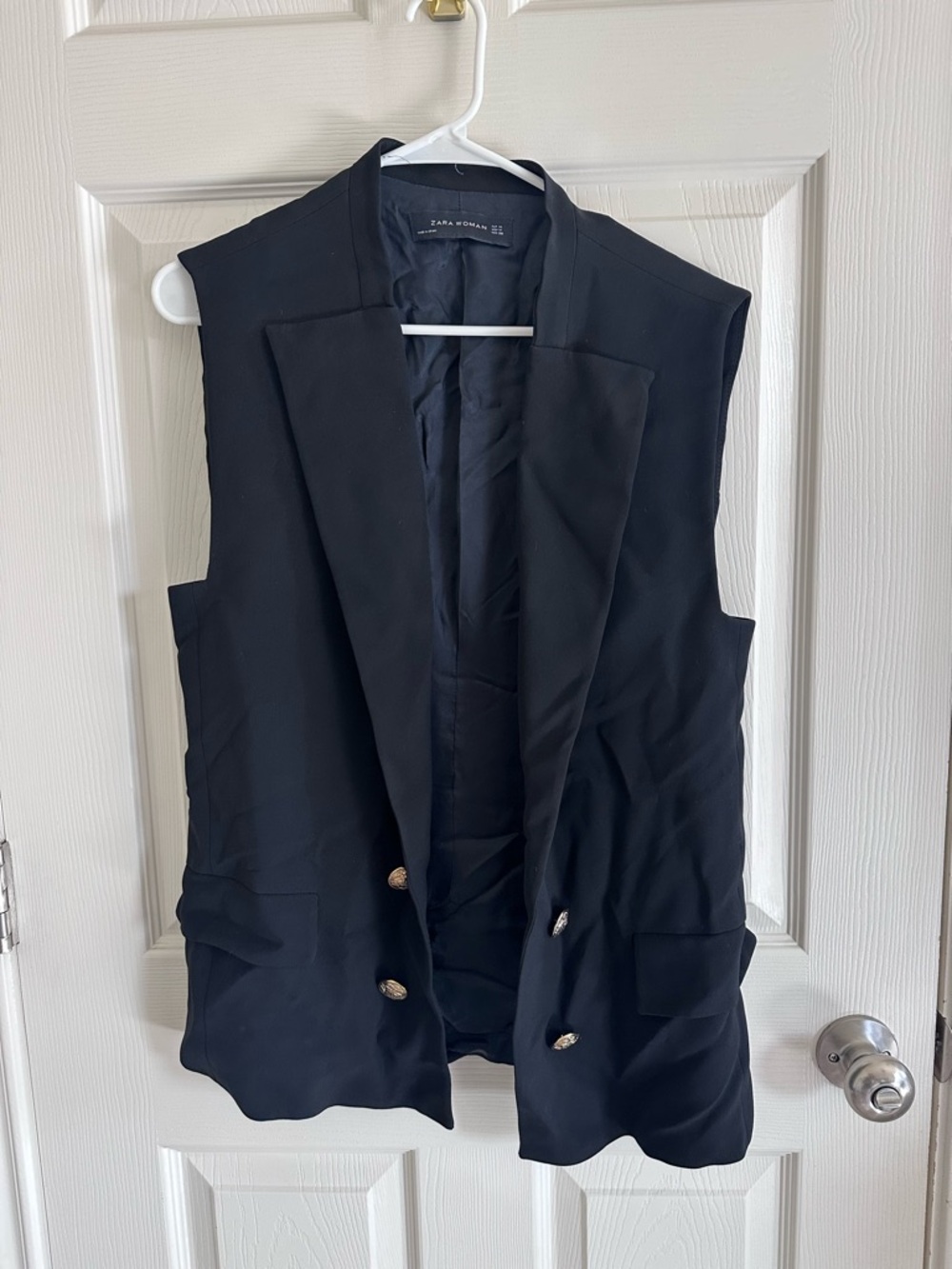 Zara Woman Black Tailored Vest